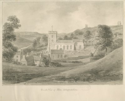 Church and Houses in Alton by John Chessell Buckler