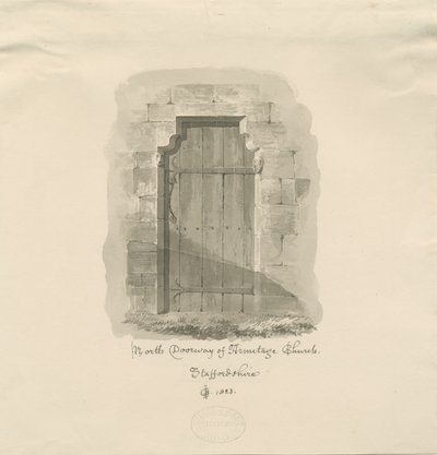 Armitage Church - North Doorway, 1823 by John Chessell Buckler