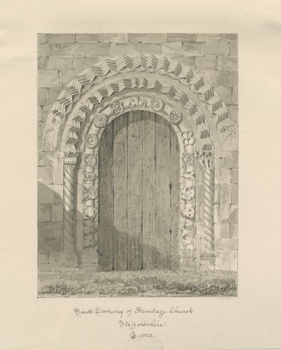 Armitage Church - South Doorway by John Chessell Buckler