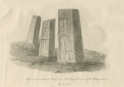 Checkley Church - Ancient Crosses by John Chessell Buckler