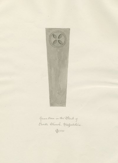Enville Church - Gravestone by John Chessell Buckler