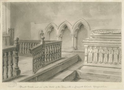 Interior of Draycott in the Moors Church by John Chessell Buckler