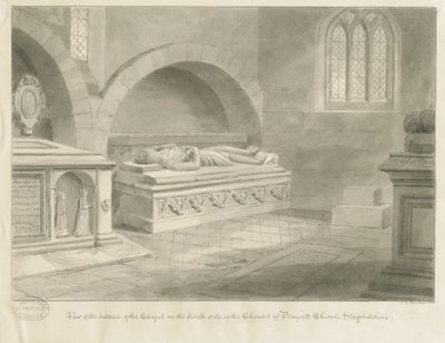 Interior of Draycott in the Moors Church by John Chessell Buckler