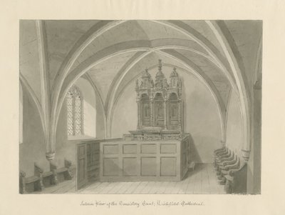 Interior of Lichfield Cathedral - Consistory Court by John Chessell Buckler