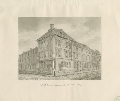 Lichfield - Birth-place of Dr. Johnson by John Chessell Buckler