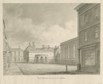 Lichfield - Market House by John Chessell Buckler