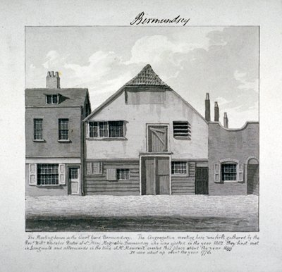 Meeting-house of St Mary Magdalen in the Court Yard, Bermondsey Square, London, c1828 by John Chessell Buckler
