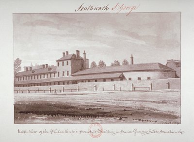 North View of the Philanthropic Society Institution on London Road, Southwark, London, 1827 by John Chessell Buckler