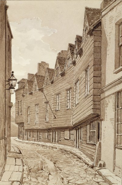 Old Houses in Mill Lane, Bermondsey, 1828, from 