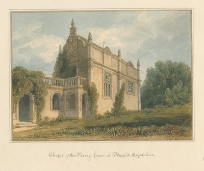 Oxfordshire - Burford - Chapel of the Priory House by John Chessell Buckler