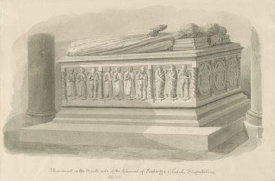Penkridge Church - Tomb of Edward Littleton by John Chessell Buckler