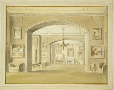 Picture Gallery at Tabley House by John Chessell Buckler