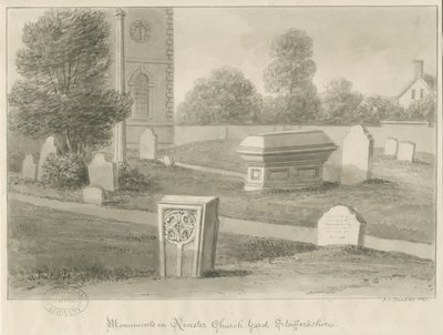 Rocester Church - Monuments and Church-yard by John Chessell Buckler