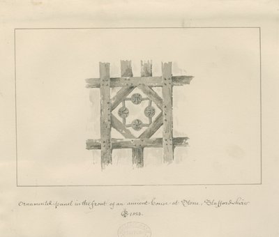 Stone - Ornamental Panel on an Ancient House by John Chessell Buckler