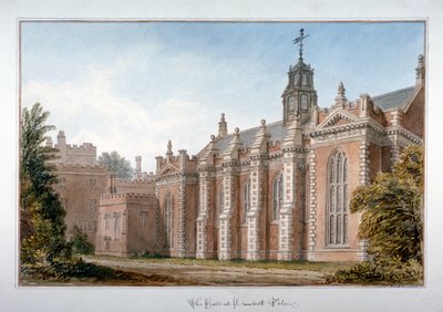 View of the hall at Lambeth Palace, London, 1831 by John Chessell Buckler