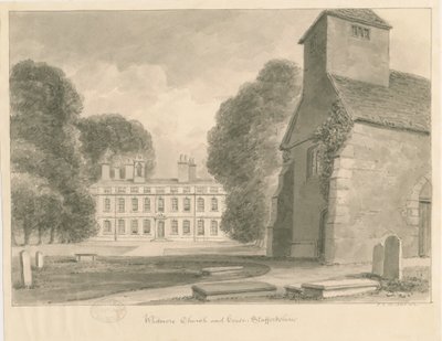 Whitmore Church and House by John Chessell Buckler
