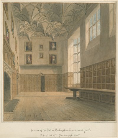 Yorkshire - York - Heslington House Interior by John Chessell Buckler