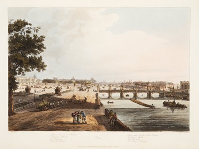 Square and Bridge of the Concorde; The Garde Meuble; The Tuileries; The Bridge Reunion, illustration from 
