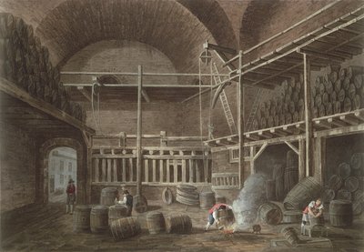 The Baths of Julian at the Hotel de Cluny, 1809 by John Claude Nattes
