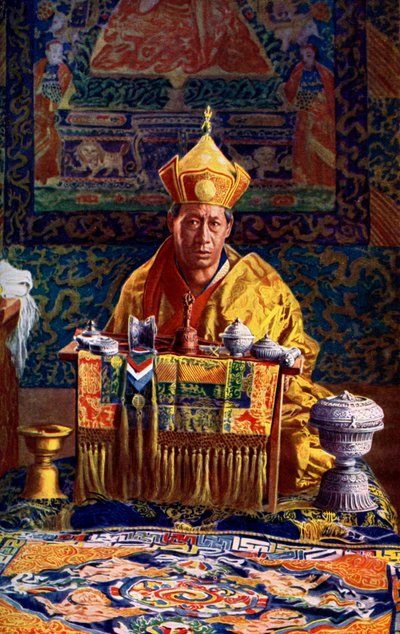 The Deb Raja, Acting Head of the Buddhist Church of Bhutan, 1922 by John Claude White