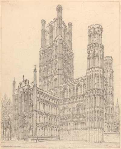 Ely Cathedral, Cambridgeshire, S.W. View by John Coney