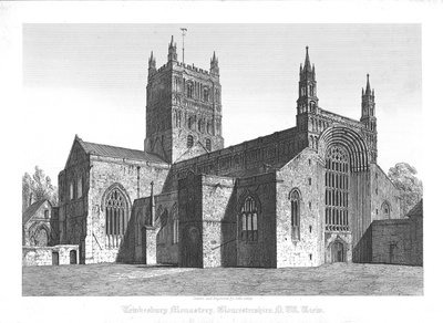 Tewkesbury Monastery, Gloucestershire, N. W. View, early 19th century by John Coney