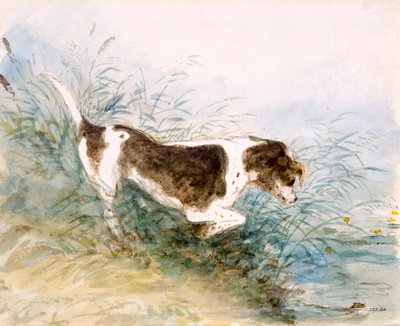 A Dog Watching a Rat in the Water by John Constable