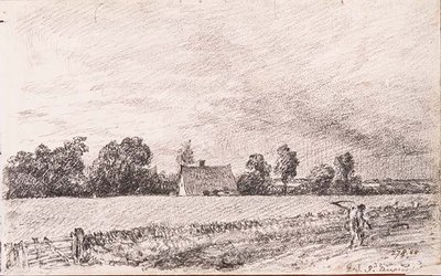 Cottages and Road, East Bergholt by John Constable