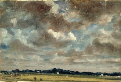 Extensive Landscape with Grey Clouds, c.1821 by John Constable