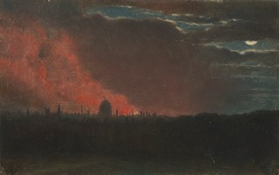 Fire in London, Seen from Hampstead by John Constable