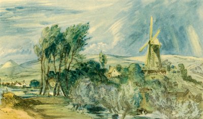 Ford Road and Rope Walk Showing the Windmill, near Folkestone by John Constable