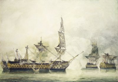 H.M.S. Victory at the Battle of Trafalgar, 1805 by John Constable