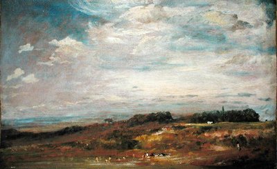 Hampstead Heath with Bathers by John Constable