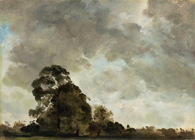Landscape at Hampstead, Tree and Storm Clouds, c.1821 by John Constable
