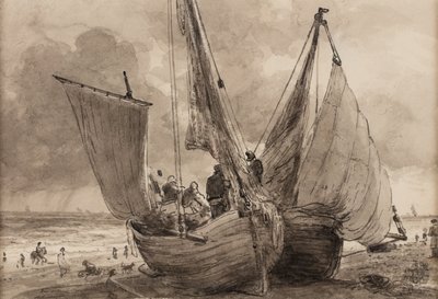 Lugger and Hog Boat, Brighton by John Constable