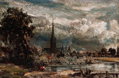 Salisbury Cathedral from Long Bridge near Fisherton Mill by John Constable
