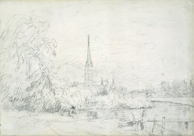 Salisbury Cathedral from the North West, 1829 by John Constable