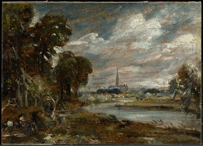 Salisbury Cathedral from the River Nadder by John Constable