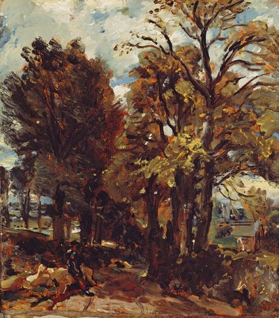 Sketch of a Lane at East Bergholt (c.1810) by John Constable