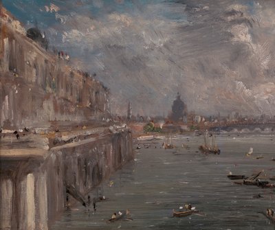 Somerset House Terrace from Waterloo Bridge, ca. 1819 by John Constable