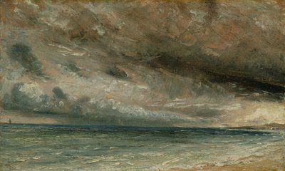 The Coast at Brighton - Stormy Evening, c.1828 by John Constable