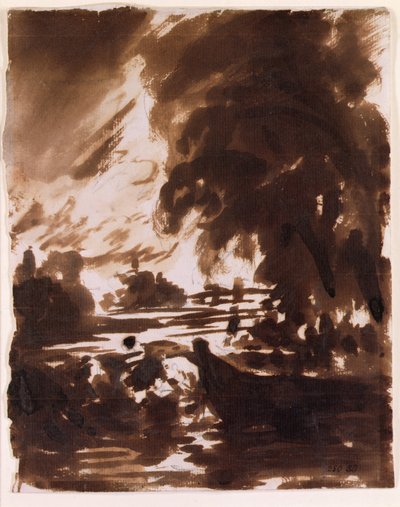 Trees and Stretch of Water on the Stour by John Constable