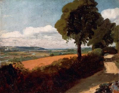 View from a Road Leading to East Bergholt by John Constable