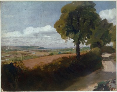 View of Dedham from the Lane Leading from East Bergholt Church to Flatford by John Constable