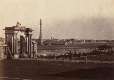 View of Chowringhee from Government House, Calcutta, 1858-61 by John Constantine Stanley