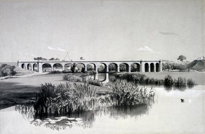 Avon Viaduct, Wolston, 2nd July 1837 by John Cooke Bourne