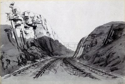 Blisworth Cutting, Northamptonshire, September 1838 by John Cooke Bourne
