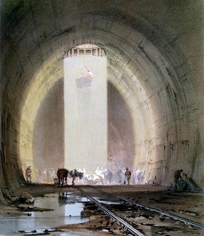 Construction of the Kilsby Tunnel on the London & Birmingham Railway by John Cooke Bourne