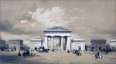 Euston Arch, April 1838 by John Cooke Bourne