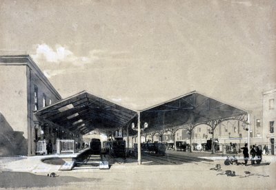 Euston Station interior, May 1837 by John Cooke Bourne